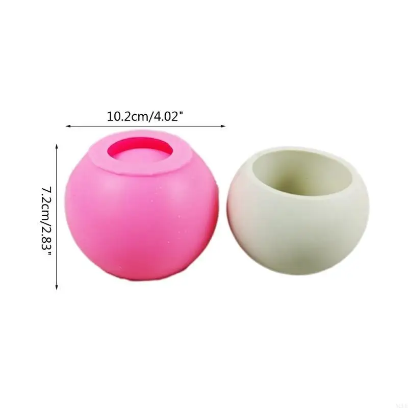 N2UE Circle Planter Silicone Mold Round Plaster Flower Pot Mold DIY Cup Mold Flower Vase Epoxy Resin Casting Mold