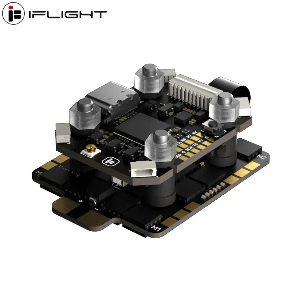 RoRusIFlight Borg Mini H7 W/RX Stack (60RS 4-IN-1 BL32 ESC) ICM42688 32MB Blackbox 4-8S Lipo 2.4GHz Receiver For RC FPV