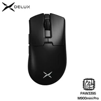 Ratón inalámbrico para juegos Delux M900mini PRO, ergonómico, ultraligero, 40g, PAW3395, 8K Hz, para manos medianas a pequeñas, PC, portátil y jugadores