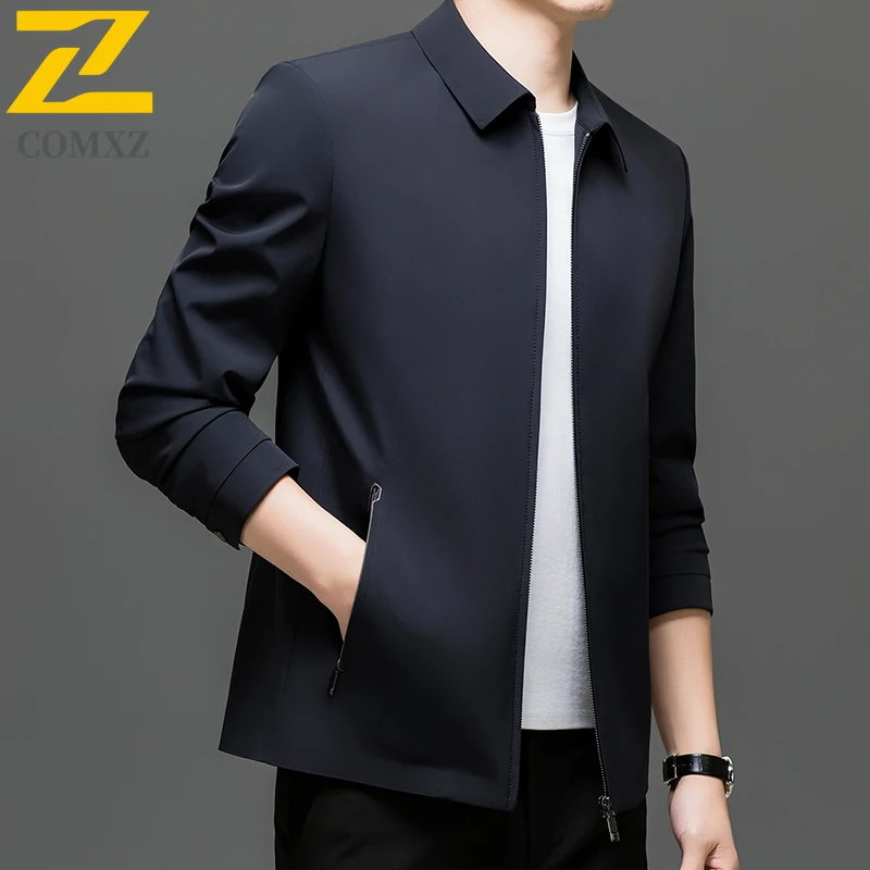 Premium Business Jacket Male 2025 New Casual Refined Outdoor Office Outerwear Light Luxury Comfort Wear Spring Autumn Coat