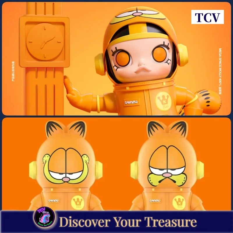 

Tcv Popmart Mega Space Molly 400% Garfield Blind Box A B Style Anime Peripheral Figure Mystery Box Ornament Girl Boy Kids Gift