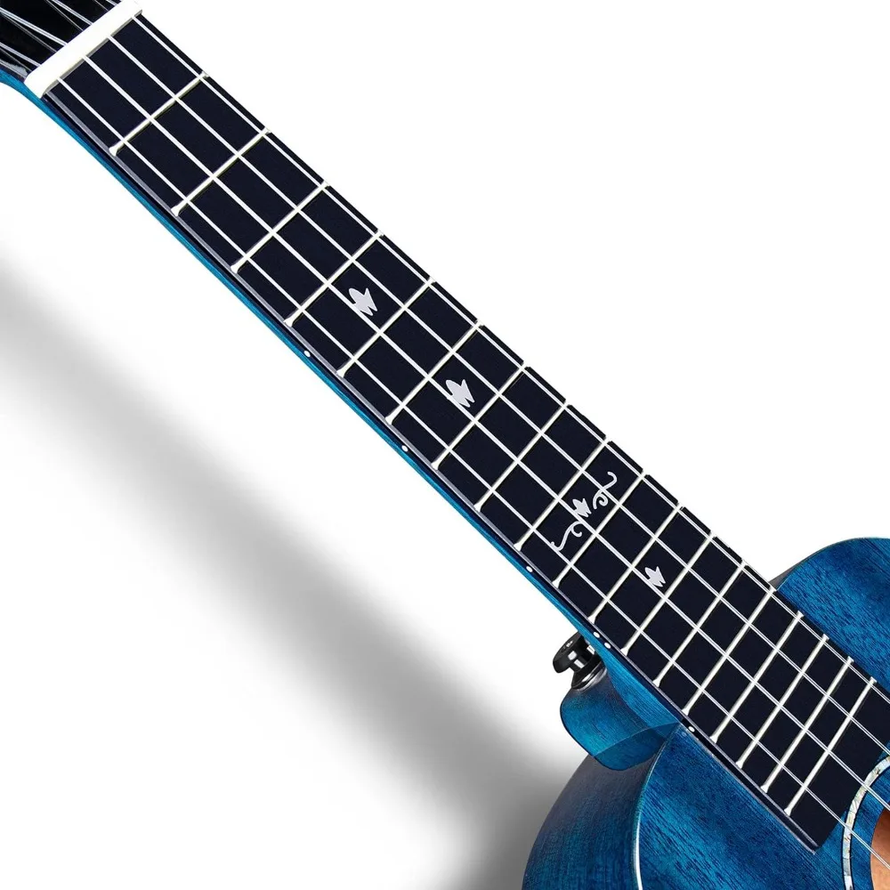 Enya EUC-MAD Concert Ukulele Solid Gloss Mahogany 23 Inch Wiping Blue with High-end 15mm Padded Gig Bag