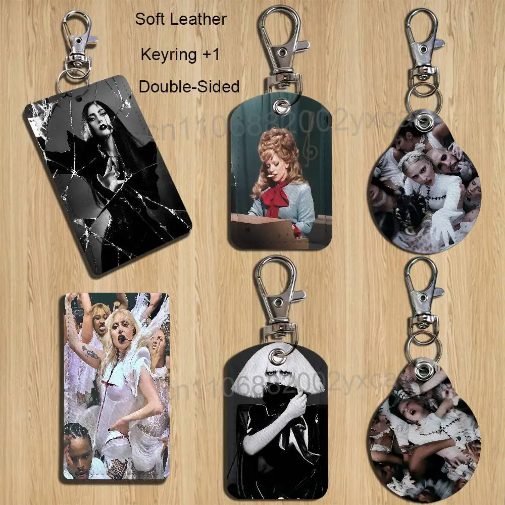 

MAYHEM Die With A Smile Lady Gaga Card Holder With Keychain Executive Protection For Bank Credit Subway Bus Case