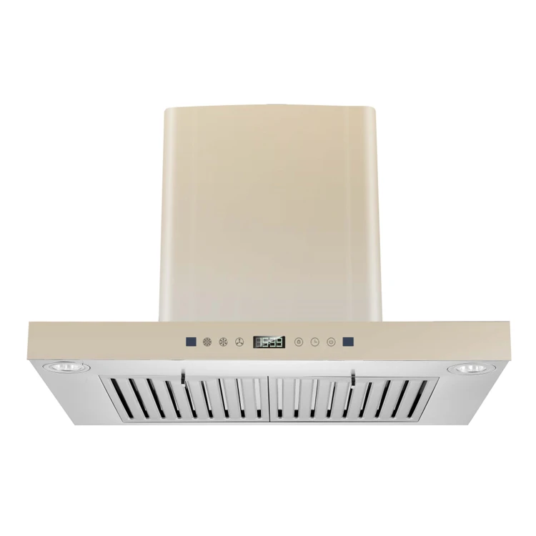 Exaustor de exaustor de chaminé de cozinha de luxo OEM de design moderno profissional inteligente de aço inoxidável