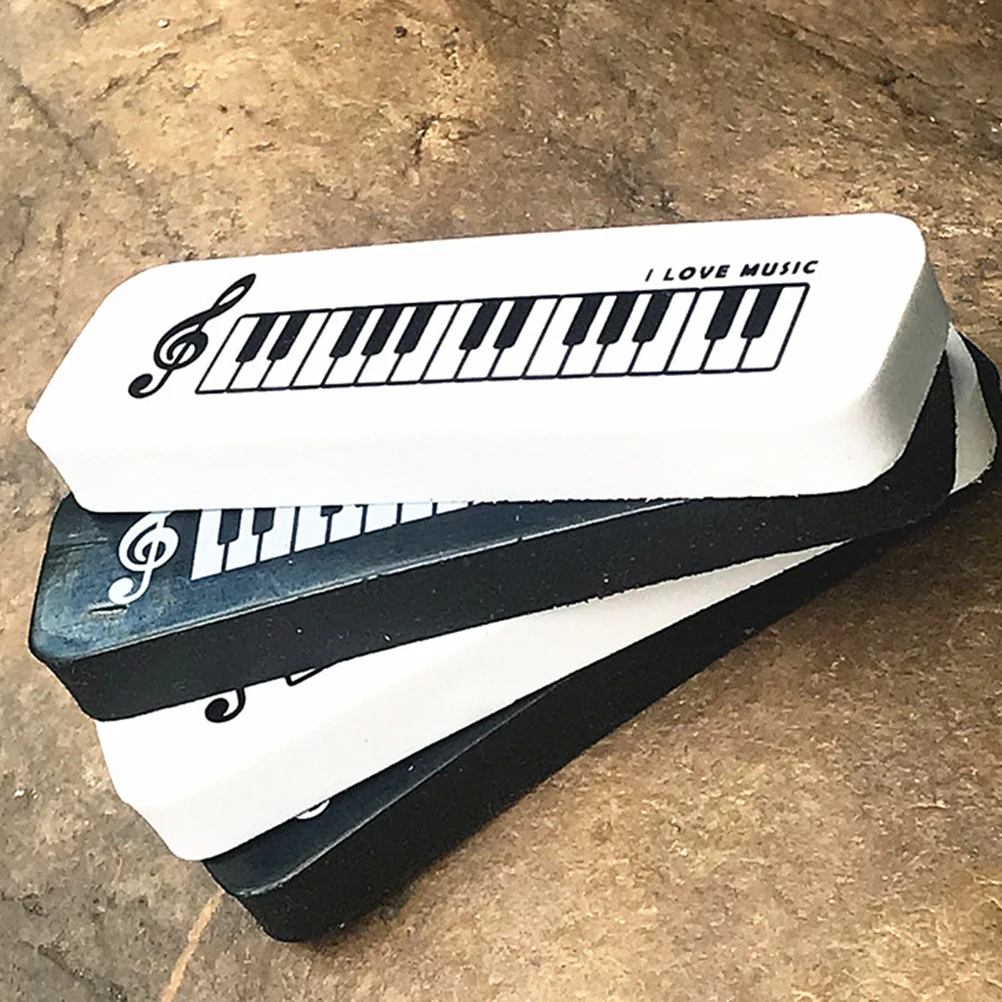 

20 pcs Piano Erasers Cute for Students Kids School Classroom Rewards Gifts White Black 10 Each Lightweight Portable