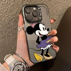 Fashion Disney Mickey Minnie Mouse Painting Art Phone Case For iPhone 15 14 13 12 11 Pro Max Plus Mini XR XS X 7 8 SE 2020 Cover