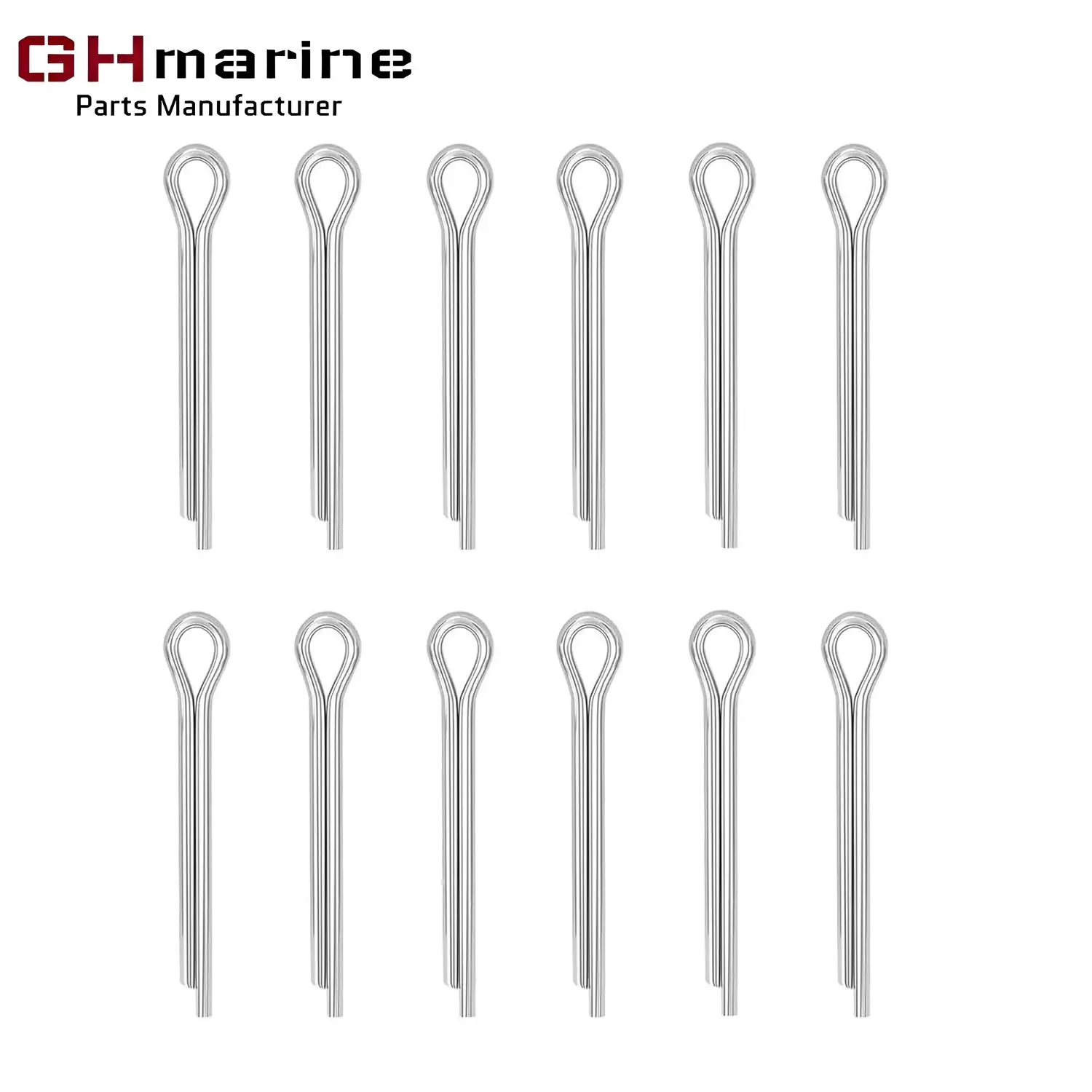 12 PCS Marine Propeller Cotter Pins 304 Stainless Steel For Suzuki Yamaha  91490-25030 91490-25025 91402-25028 91402-25030