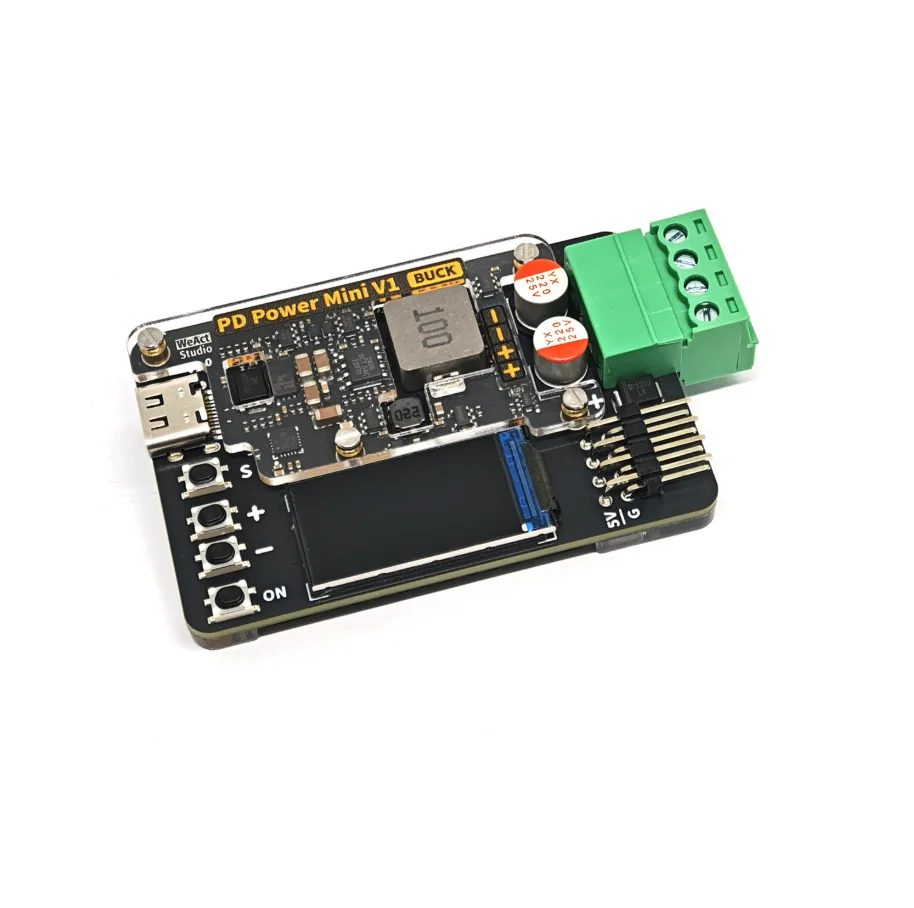 Mini PD Adjustable Power Supply 20V 3A Buck - USB-C QC Input, 0.96
