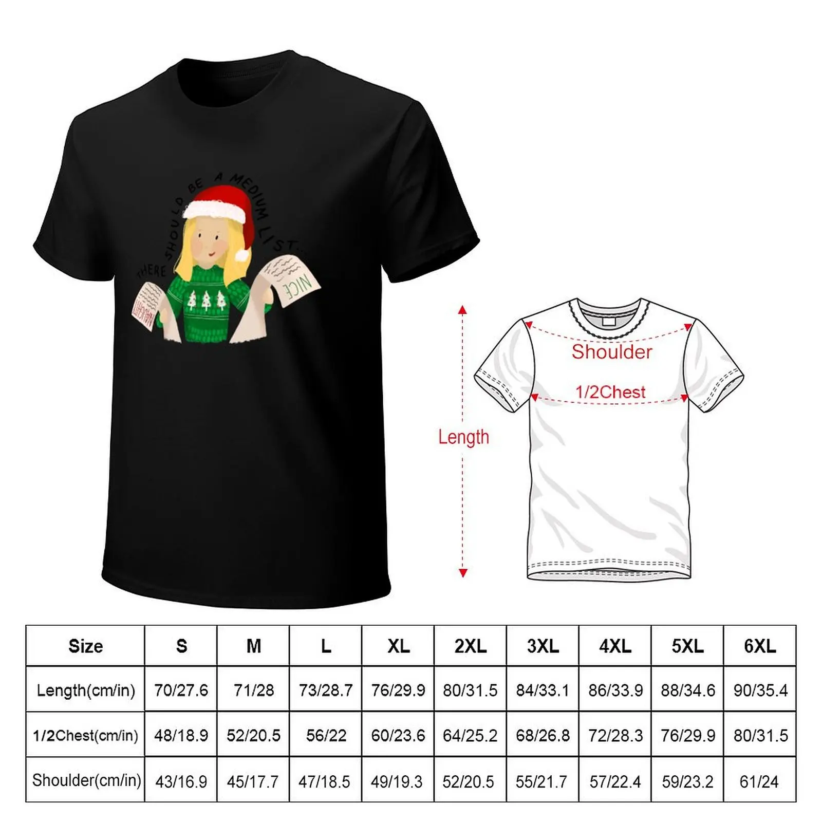 Eleanor's Medium List - Black Writing T-Shirt man t shirts for men casual T-Shirt