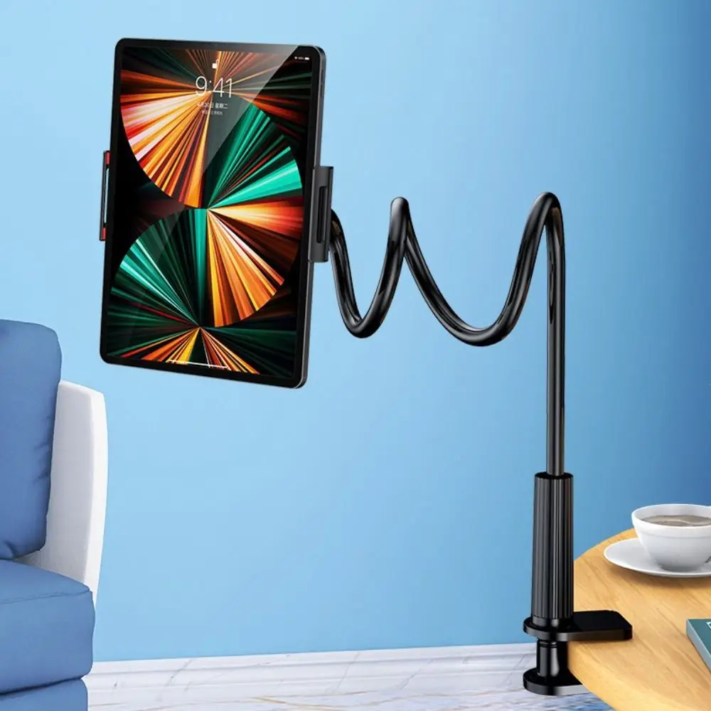 حامل هاتف محمول بمشبك مرن بزاوية قابلة للتعديل 360 درجة ° حامل كمبيوتر لوحي قابل للدوران بتصميم محمول بطول 70 سم #4