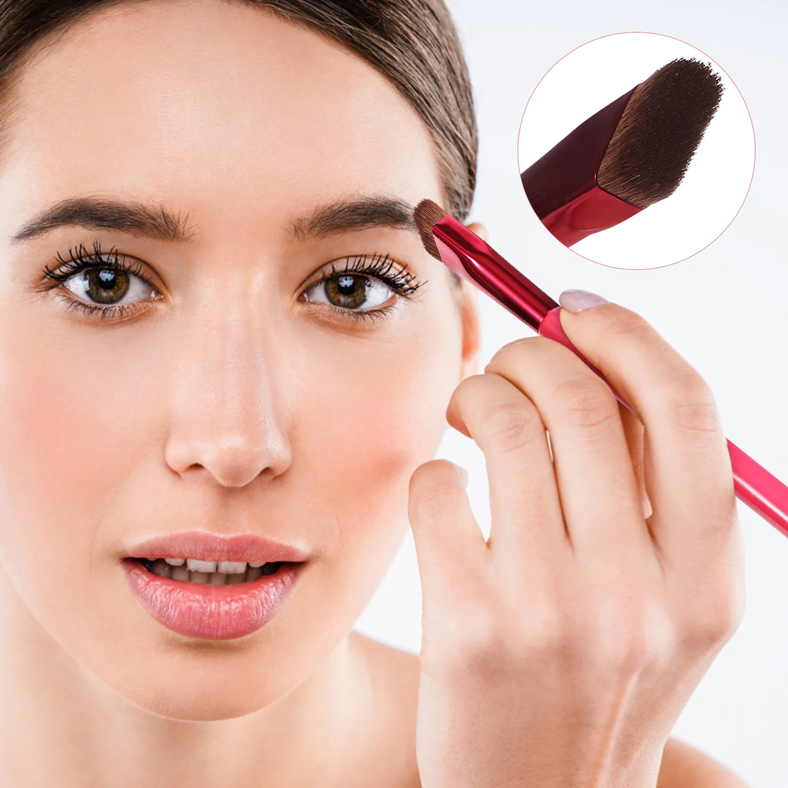 

3 Pcs Eyebrow Brush Set Multifunctional Angled Brow Brushes Smooth Handle Makeup Tools for Natural Brow Powder Mascara Cosmetics