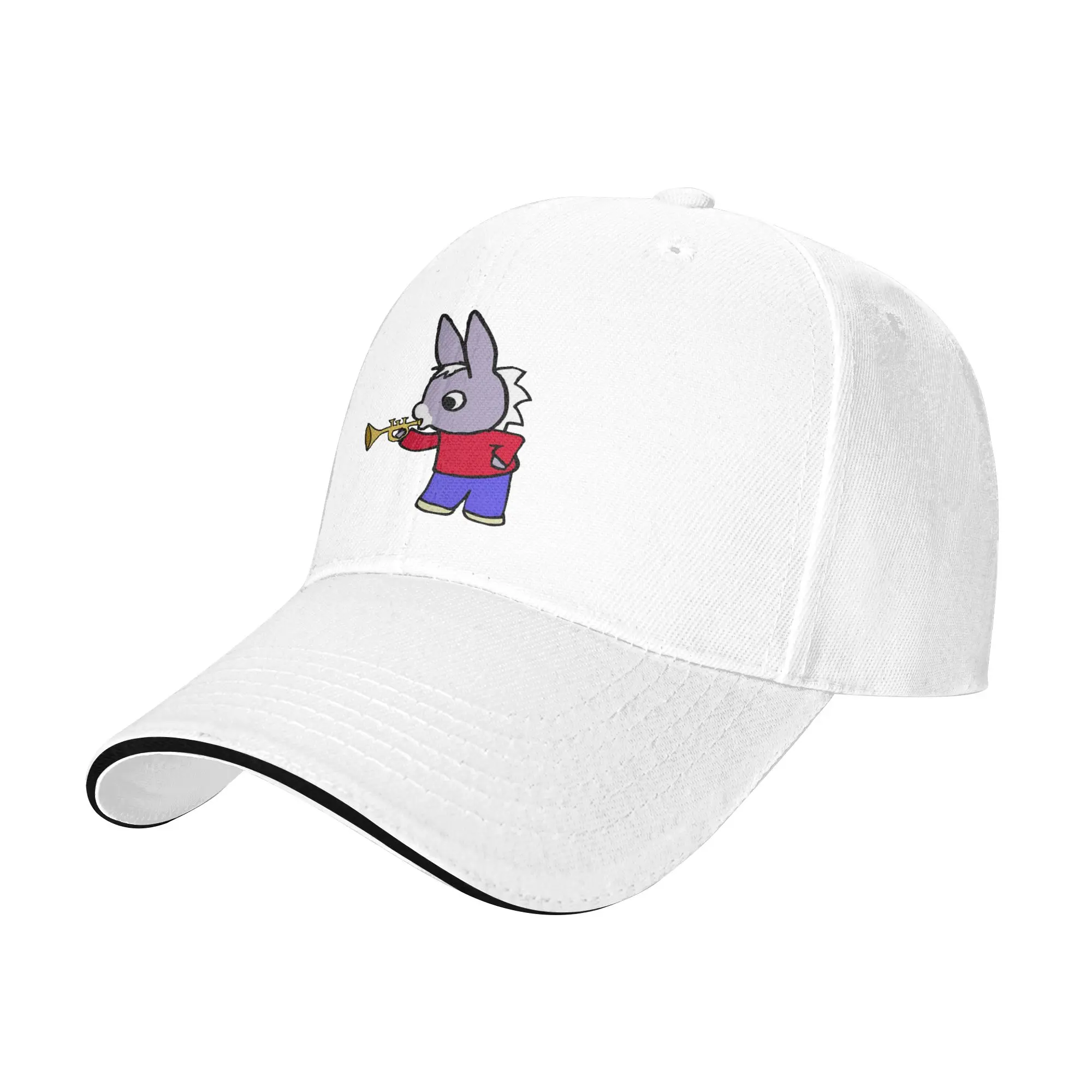 Trotroes Cute Donkey Cartoon Sandwich Baseball Caps Hip Hop Learning Adventure Men Women All Season Adjustable Sun Cap Adult Hat