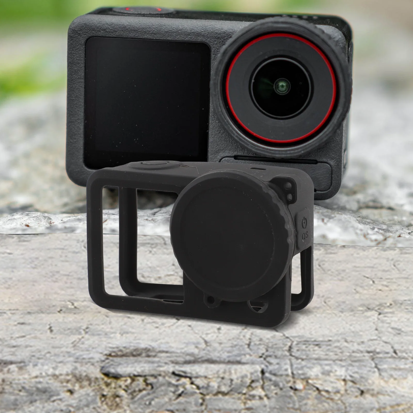 Soft Touch Silicone Case for DJI Action 6 with Accurate Cutouts for Buttons Ports and Lenses Without Interference