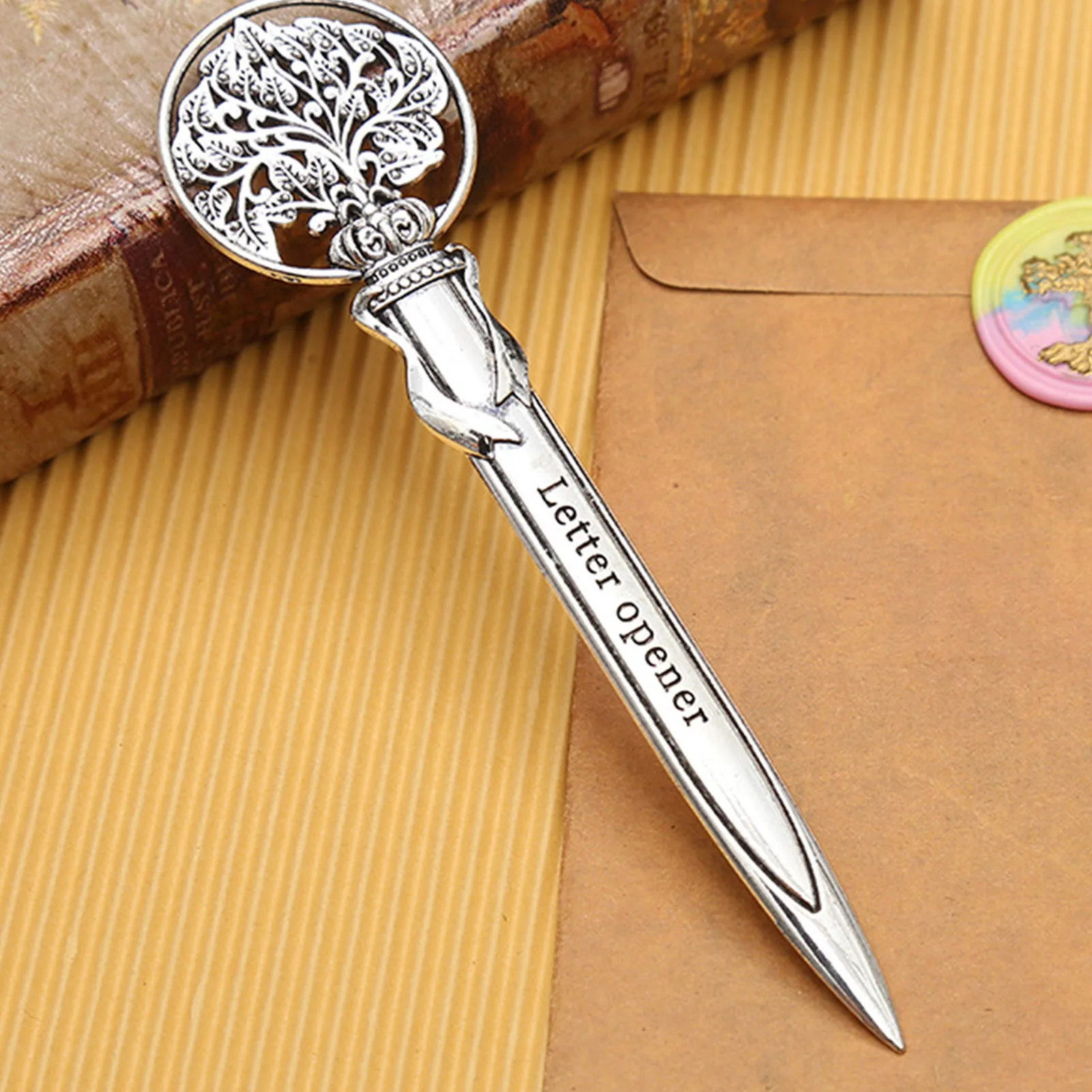 Metal Retro Utility Knives Mini Portable Paper Cutter Zinc Alloy Letter Envelope Opener Express Box Cutter Students Supplies