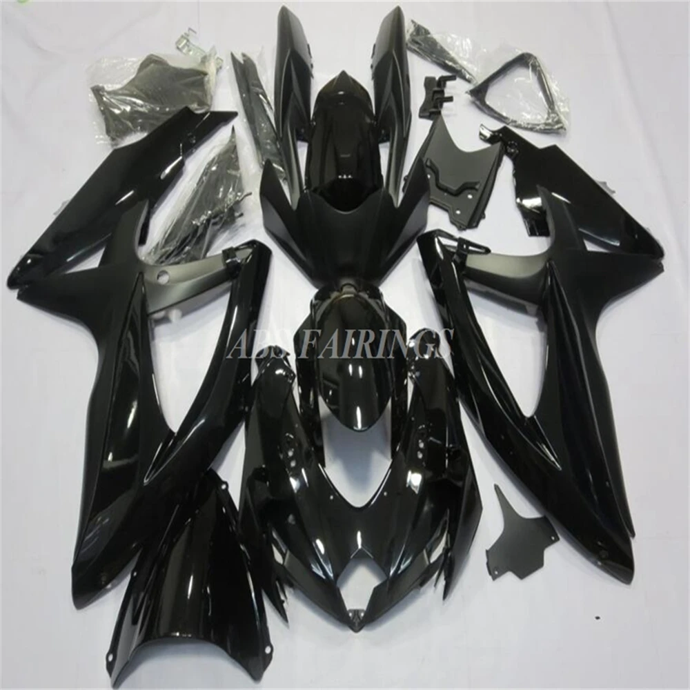 Injection Mold New ABS Whole Fairings Kit Fit For SUZUKI GSX-R 600 750 K8 2008 2009 2010 08 09 10 Bodywork Set Black Glossy