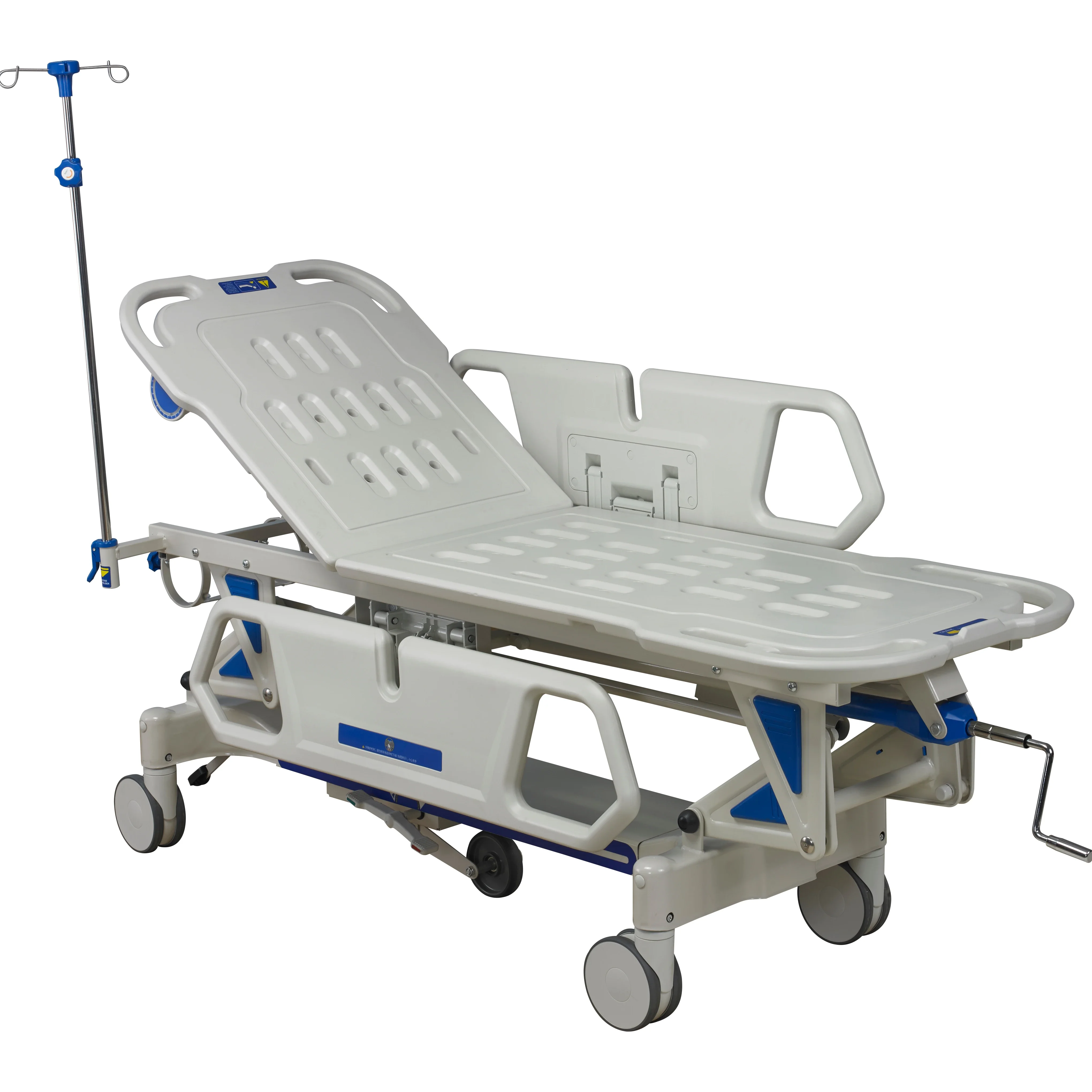 

Emergency Hospital Stretcher Folding Medical Stretcher Bed Blue Ambulance Emergency Stretcher Beds