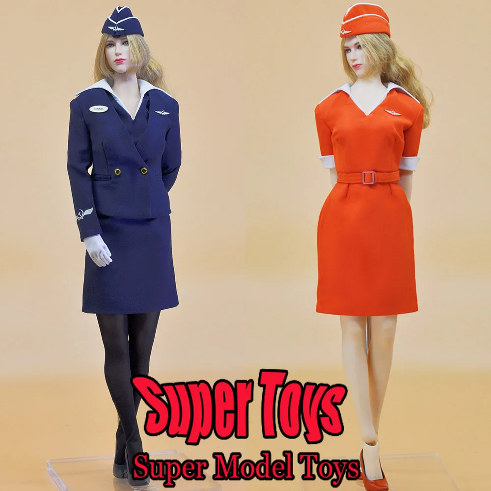 

CUKE TOYS MA-039A/B 1/6 Scale Women Soldier Clothes RU Flight Attendant Set For 12-inches Action Figure Model Doll Toys
