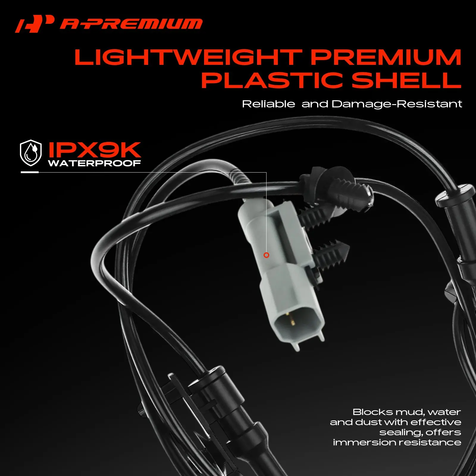 A-Premium Rear Driver Side ABS Wheel Speed Sensor for Dodge Charger Challenger 2011-2022 Chrysler 300 2011-2022 4