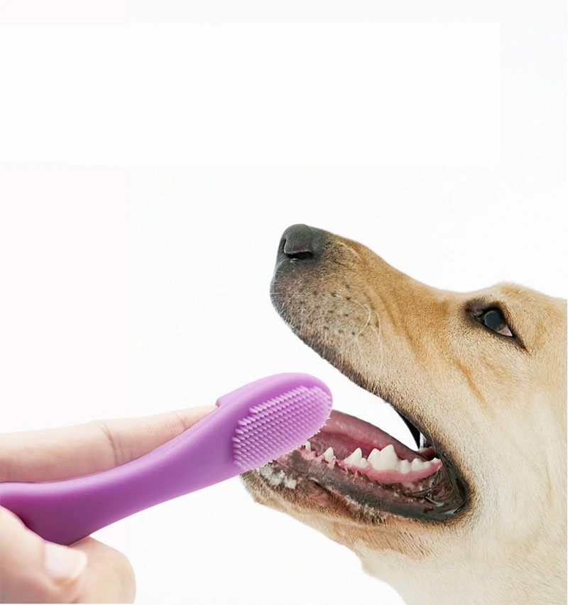 Cats Dogs Silicone Finger Toothbrushes Pet Finger Toothbrush Clean Tartar Care Tools Dogs Cats Cleaning Supplies