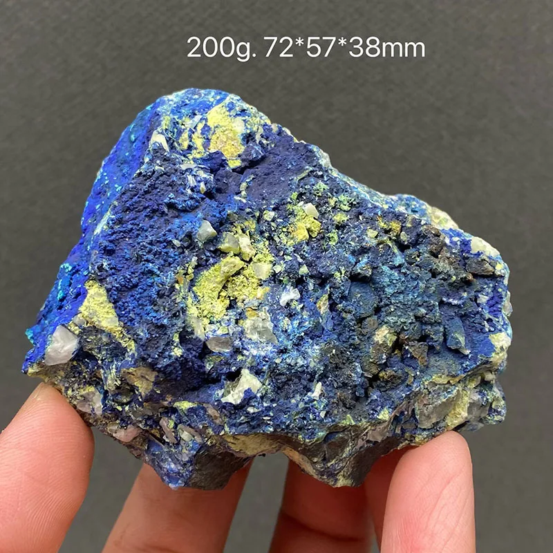 100% natural azurite  raw stone mineral specimen crystal，Popularity jewelry beads