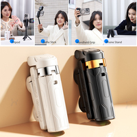 2025 New Bluetooth Selfie Stick Ultra-mini Universal Foldable Travel Portable Floor Mobile Phone Quadrupod 360 Degrees Rotation