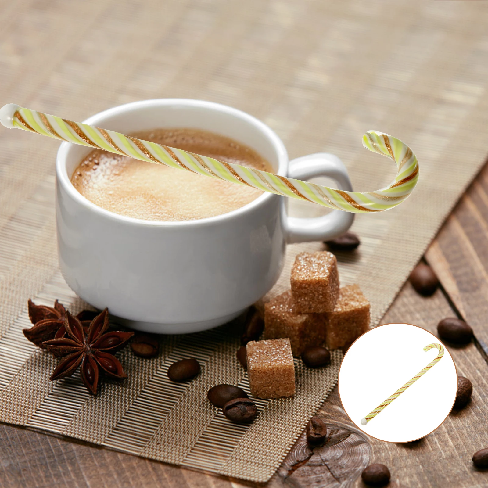 

Reusable Glass Cocktail Stirrers Long Multi-Function Mixing Sticks Coffee Drink Accessories Bar Supplies Holiday Parties