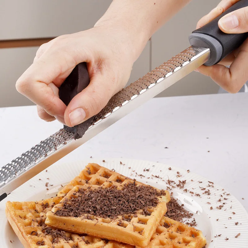 Stainless Steel Lemon Zester and Cheese Slicer with Adjustable Wire Blade for Precise Grating Cutting and Planing Tasks Ideal fo