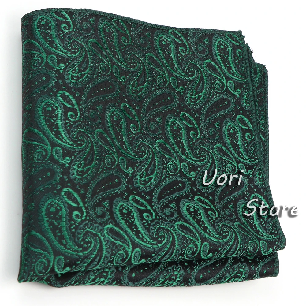 Vintage paisley masculino design britânico floral impressão bolso quadrado lenço de poliéster vermelho como terno lenço no peito acessórios