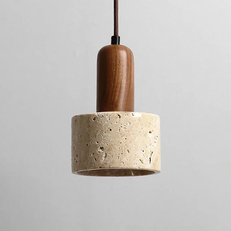 

Minimalist Nordic Wabi Sabi Travertine Chandelier Travertine Lightings Travertine Pendant Lights for Bar Bedside Kitchen