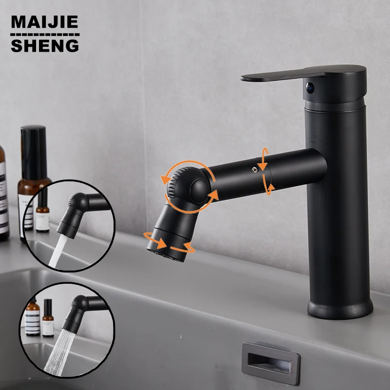 

Black/Chrome/Grey Bathroom Faucet ,Single Hole ,Basin Faucet,360 Degrees Rotatable,Hot and Cold Dual-Use Basin mixer