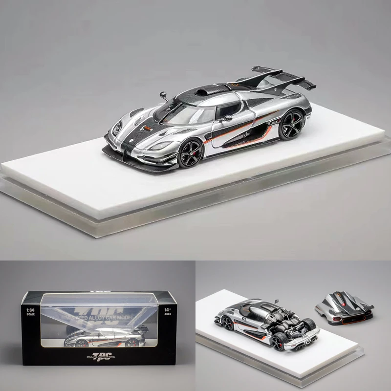 TPC rear cover removable 1:64 Koenigsegg ONE:1 Sports car silver Limited edition simulation alloy car model