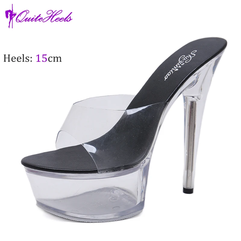 

Reinforced solid color sexy high heel sandals for women pole dance stripper shoes outdoor travel rubber soled casual high heels