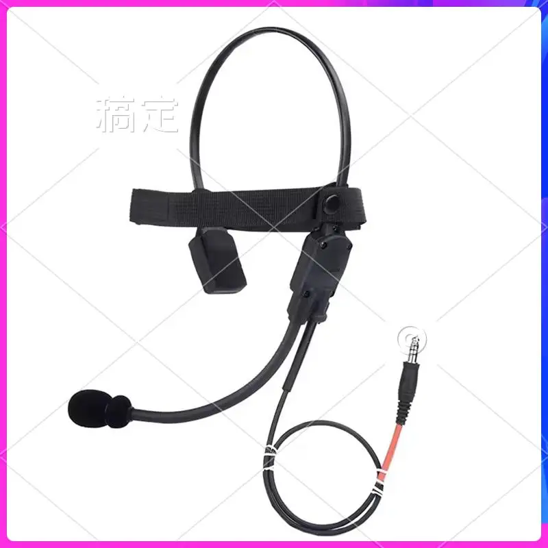 

AUU-Tactical MH180 MH180-V Bone Conduction Headset Speaker Atlantic Signal Earphone Airsoft Headphone 7.0 PLUG Kenwood PTT