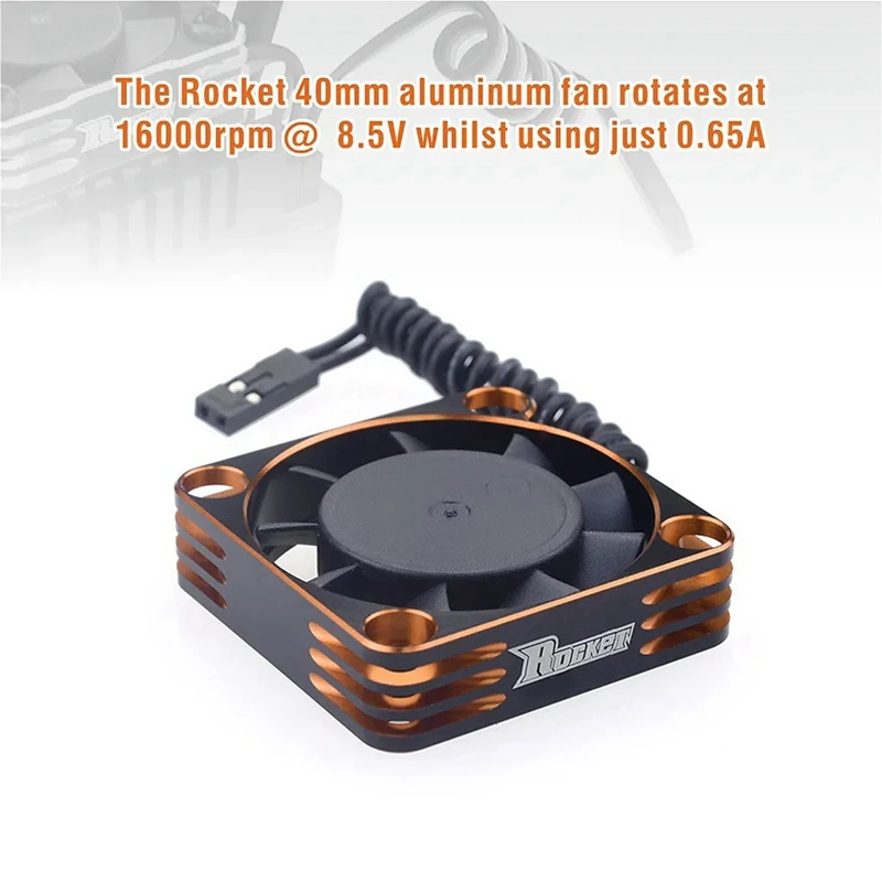 SURPASS HOBBY 2PCS Motor Cooling Fan 40Mm RC Model Heatsink 16000RPM ESC Cooling Fan For 1/10 1/8 RC Car Models C