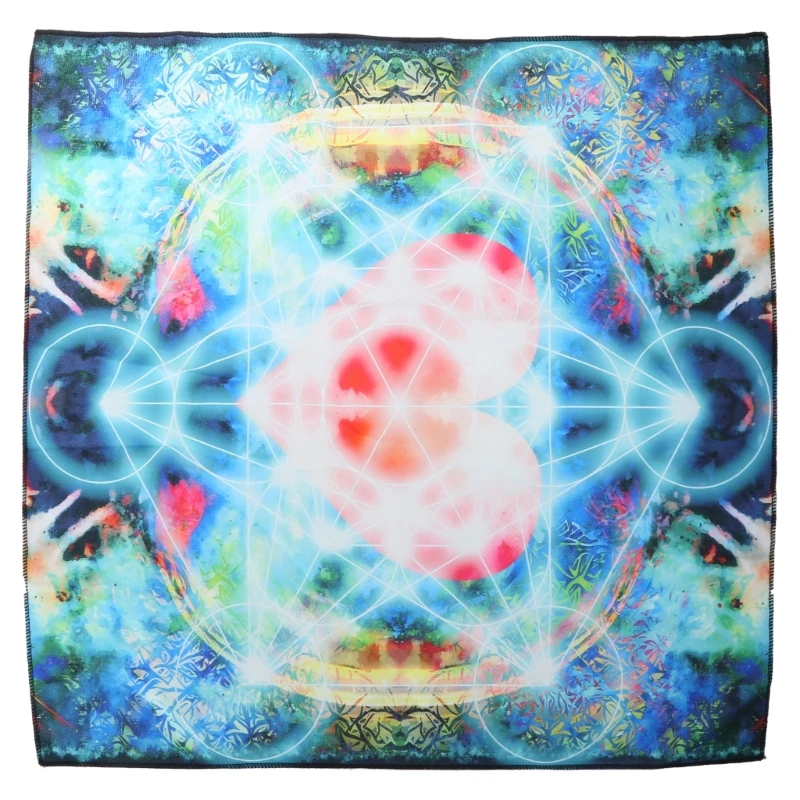 Divinations Tablecloth Metatron Heart Astrologys Tarot Cards Tablecloth Altars Cloth Divinations Board Game Accessory