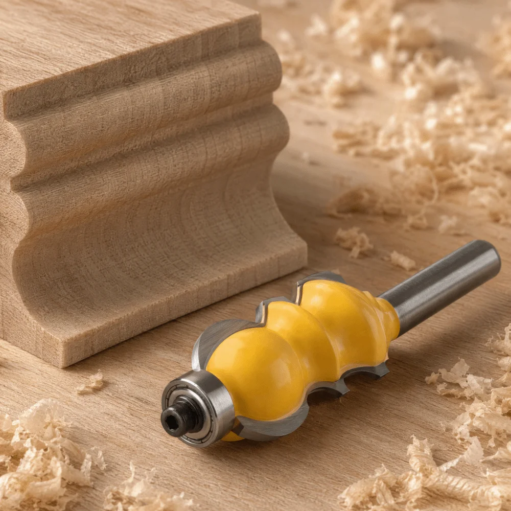 8mm(0.3In) Shank T Slot Router Bit 22.2Mm Cut Diameter 1/4Inch Shank Slotting Milling Cutter 35Mm Cut Length