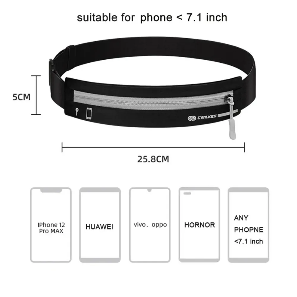 Running Belt Waist Bag for Cell Phone Sports Fanny Pack Waterproof Men Women Hidden Gym Bags Pouch Sports Running Accessories