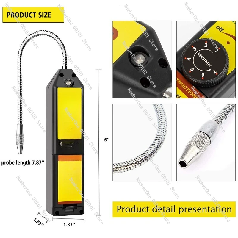 WJL-6000 Car Leak Detector Halogen Gas Leak Freon Leak Detector Air Conditioning Refrigerant