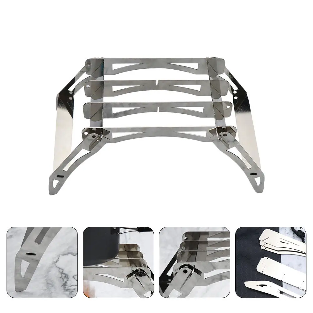 

1Pcs Stainless Steel Wood Burning Stove Portable Outdoor Camping Stove Compact Firewood Bbq Cooking Tool Camping Cookware