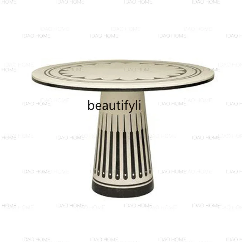 

zq1Dining table Small apartment display stand Clothing column Fashion modern dining table