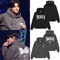 Kpop ATEEZ 2024 TOWARDS THE LIGHT WILL Unisex Hoodie Trendy Casual Drop Shoulder Sweatshirt Harajuku Couple Style Streetwear Top