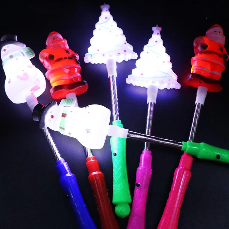 Kids Light-emitting Toys Christmas Series Spring Magic Wand LED Starlight Wand Christmas Flash Magic Wand Children's Gifts