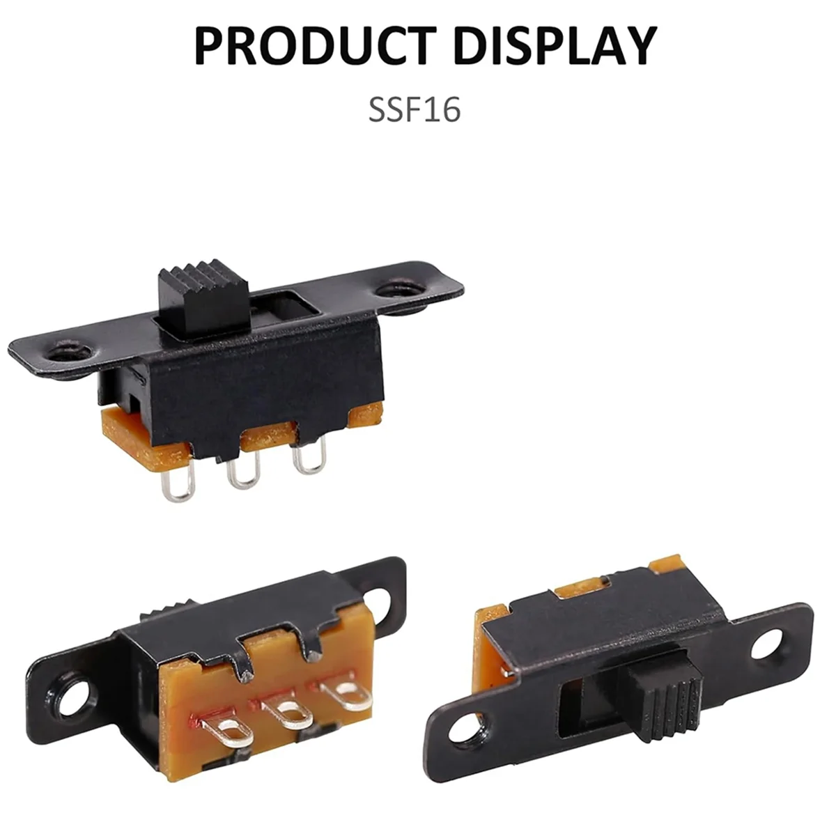 Upgraded Slide Switch Panel Mount 3 Solder Lug Pin on/Off 2 Position 50Pcs