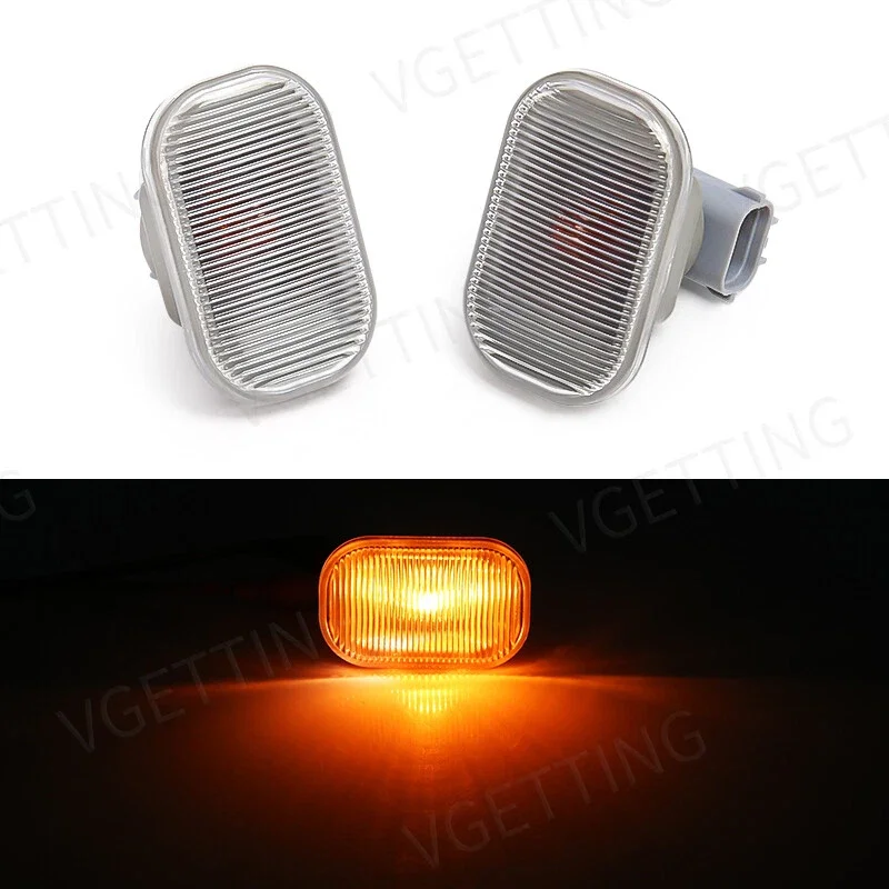 

1pair Car Dual-Side Indicator Light Repeater Strip With Bulb For Toyota Celica Corolla MR2 Hilux Models Car Indicator Light Part