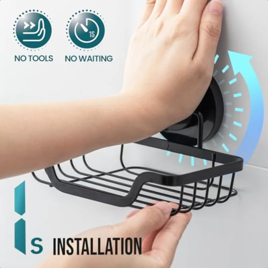 TAILI حامل الصابون بار طبق شفط كأس بار الشامبو رف للاستحمام جدار استنزاف صابون التوقف صينية للحمام الفولاذ المقاوم للصدأ