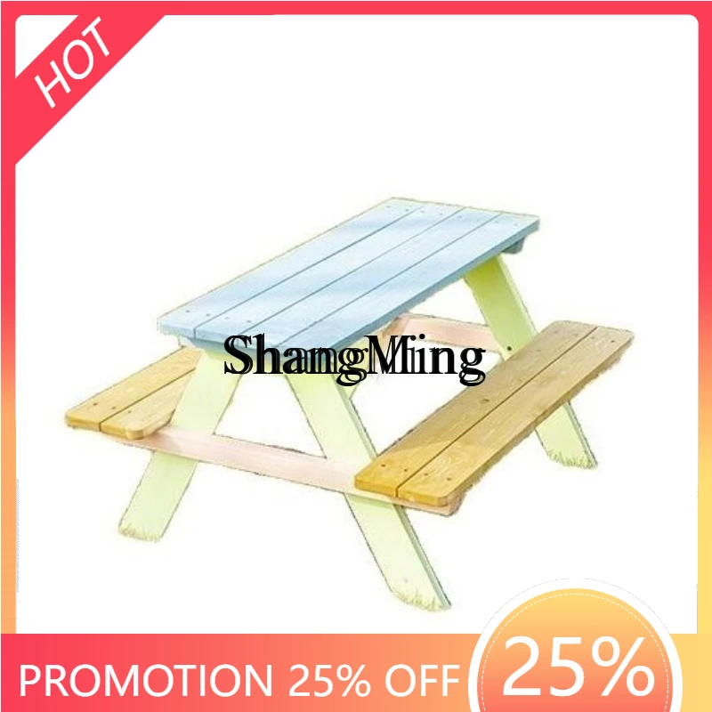 

ZYY high-end exquisite household multi-functional solid wood table and chair combination courtyard leisure picnic table