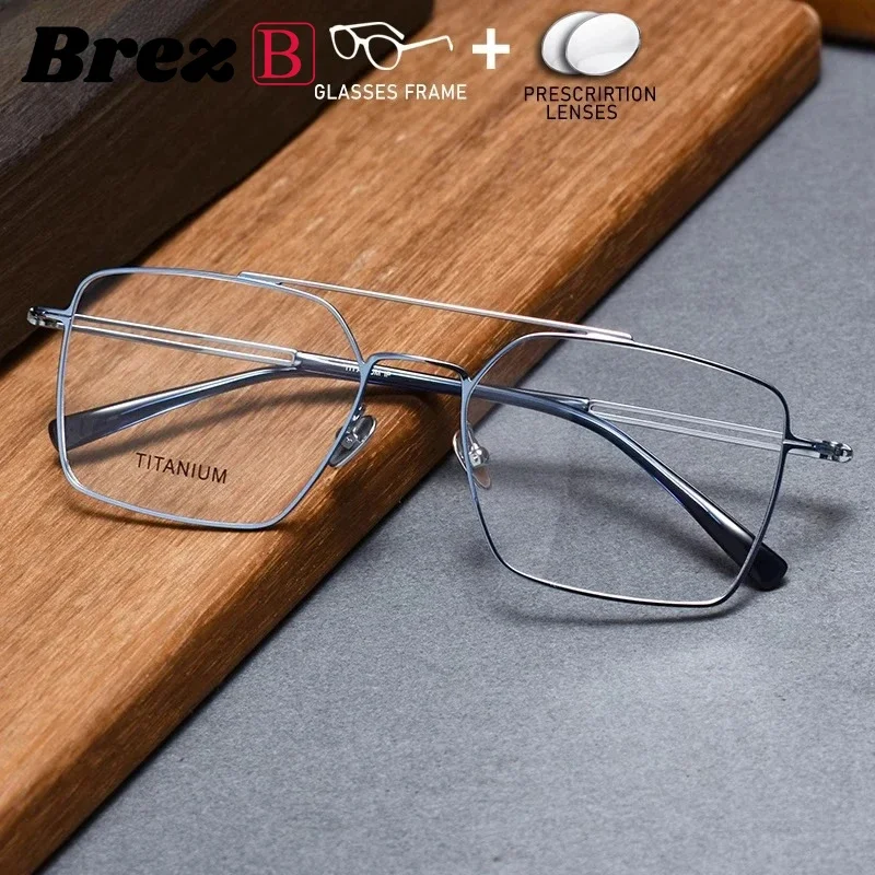 

Очки с двойной оправой для коррекции зрения: линзы для близорукости и дальнозоркости, прогрессивные линзы, мужские, из чистого титана, оптические очки