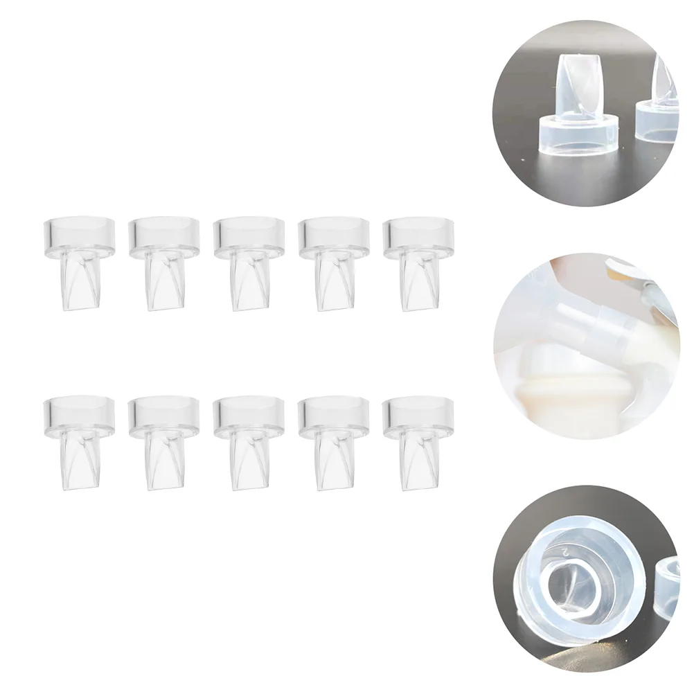 

10 Pcs Manual Breast Pump Accessories Silicone Valve Component Parts Anti Backflow Valves Miss