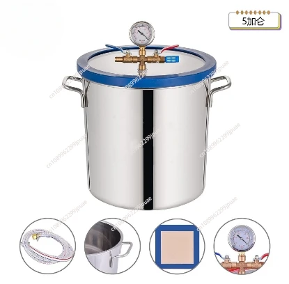 Stainless Steel Vacuum Pump Defoaming Bucket  AB Glue Epoxy Resin Silicone Gypsum Vacuum Degassing Chamber Defoaming Bar