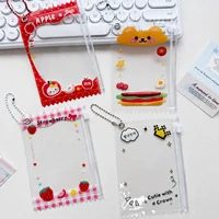 Transparent Id Holder Original Transparent Card Pouch Zipper Card Bag Printed Badge Display Bag For Daily Bag Charm Collection 2